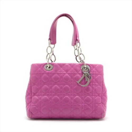 Sac fourre tout Christian Dior Cannage en cuir chaîne sac à bandoulière rose MMM BS32 52