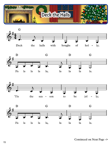 Clarinet Christmas Book - Beginner Clarinet Sheet Music - PDF FILE FORMAT - Picture 5 of 7