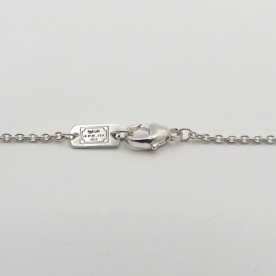 Collar Colgante Ippolita Onyx Diamante Halo Lágrima Gota Roca Caramelo Plata de Ley Foto 3 de 4