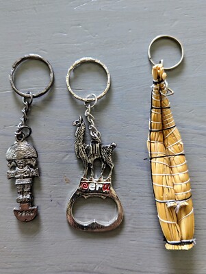 PERU CUSCO CUZCO HUANCHACO TUMI ANDES PRE INCA CULTURE REPRESENTATION KEY CHAINS