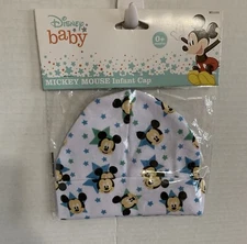 4 Piece Baby Hat & Bib Bandanna Set  ( MICKEY MOUSE )