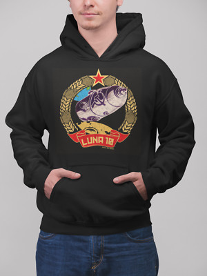 LUNA 10 HOODIE Sowjetunion Raumschiff UdSSR Retro SPUTNIK 2 CCCP Geschenk Kommunismus