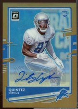 Quintez Cephus Rookie Card 2020 Donruss Optic Rookies Autographs Bronze #130 