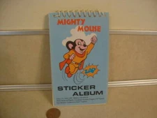 Vintage Mighty Mouse Sticker Album Flip Book Style NOS 1983 HTF Viacom Taiwan!
