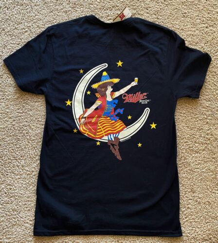 New Miller High Life T-Shirt - Lady On The Moon