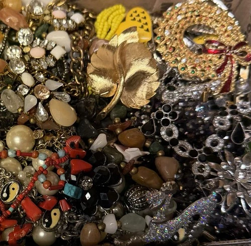 Vintage & Modern Some Signed Costume Jewelry Lot Full Small Priority Box # 118