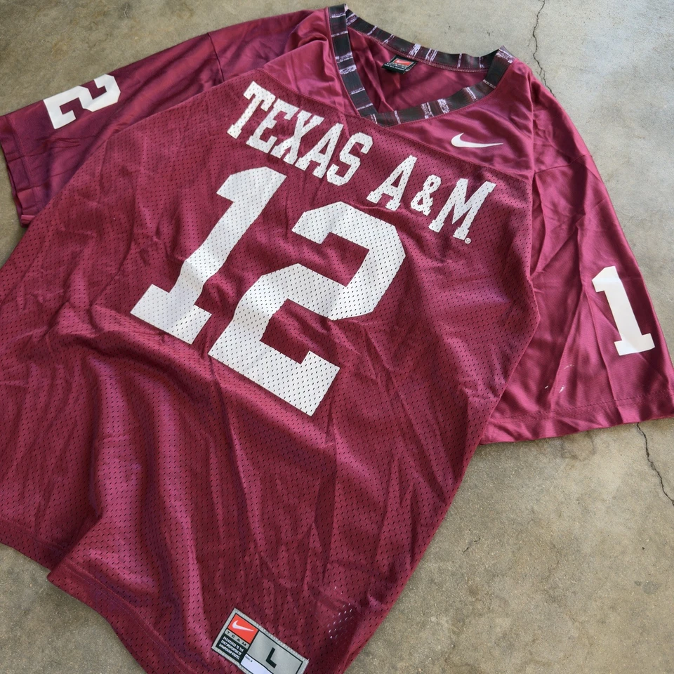 Camiseta de fútbol vintage Nike Texas A&M talla L rara limpia Foto 3 de 4