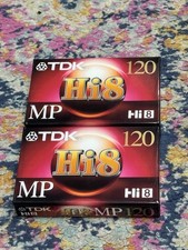 lot of 2 TDK Hi8 Tape MP 120 Video Cassette Camcorders P6-120H8MP NEW SEALED