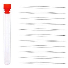 12pcs Seed Beads Needles Beading Embroidery Big Eye Stainless Steel