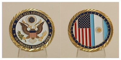 Team DoD Argentina US Embassy Buenos Aires Challenge Coin  4#H