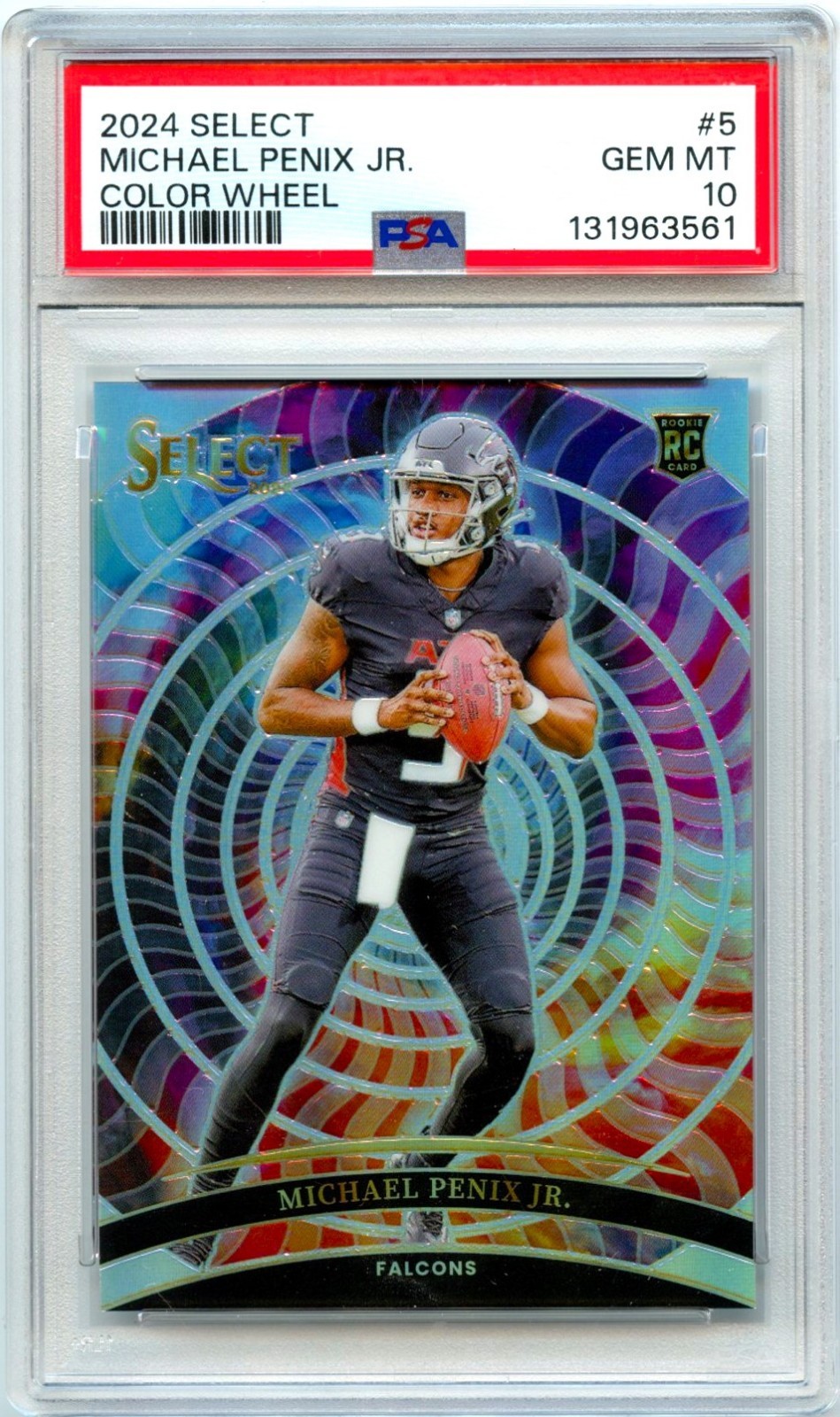 Michael Penix Panini Select Color Wheel #5 Base