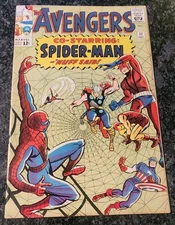 AVENGERS #11 SPIDER-MAN CROSSOVER VF 8.0 GOOD GLOSSY  KANG 1964