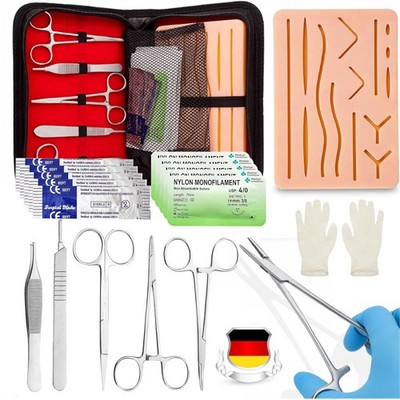 Surgical Basic Suture Kit With Best Pad And Quality Tools For use In Training DE