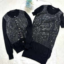 USED JUNYA WATANABE COMME DES GARCONS ENSEMBLE IN BLACK WITH SEQUINS GOOD