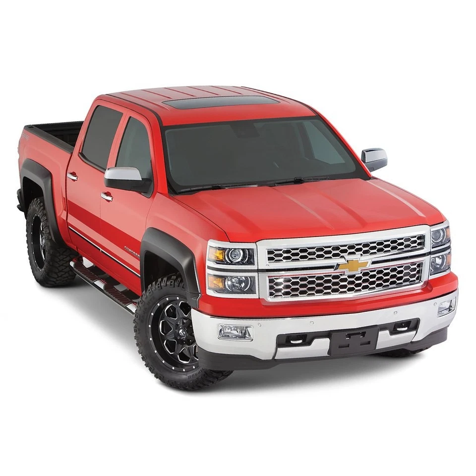 For Chevy Silverado 1500 14-16 Fender Flares Extend-A-Fender Matte Black Front & — 第 4/4 张图片