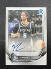 2025-26 Bowman Chrome Basketball Stephon Castle Base Chrome Autograph