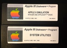 Apple III Home Computers /SOS 2 Disk set / Apple II Emulation / System Utilities