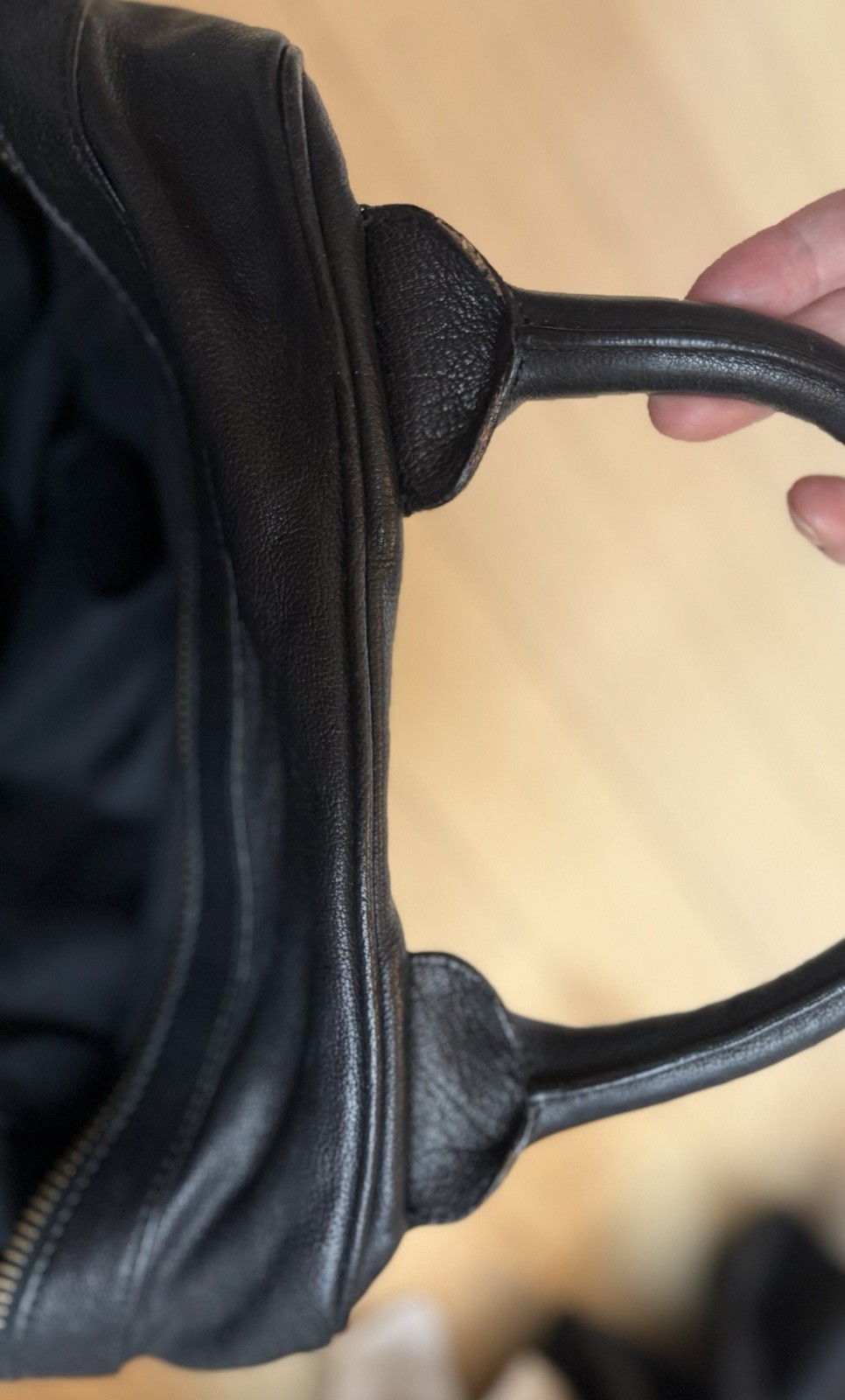 Chloe Designer Black Leather Rectangular Bag With… - image 15