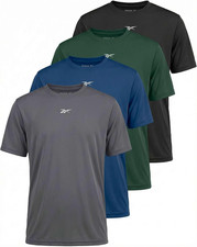 4 Pack: Boys Dry Fit Short Sleeve T Shirts Athletic Active Running Sports Tee Sh