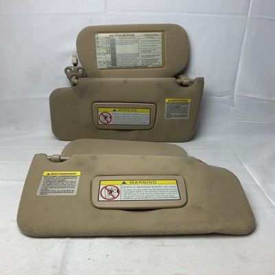 1997-2004 Nissan Pathfinder Infiniti QX4 Sun Visor Pair Set Driver Passenger Tan