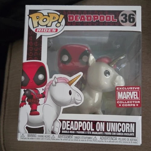 Funko Pop! Rides Deadpool on Unicorn 36 Exclusive Marvel Collector Corps Vinyl