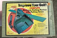 Vintage Electronic Putting Partner w/ Putting Green -  Original Box