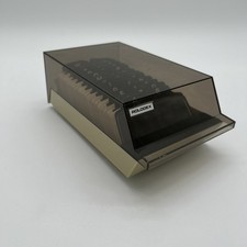 Vintage Rolodex Petite Address File Dividers Blank Cards S500C Smoke Gray White