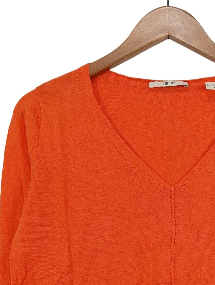 ESPRIT Sudadera de punto fino Mujeres Jersey Talla EU 36 naranja claro - Imagen 3 de 4