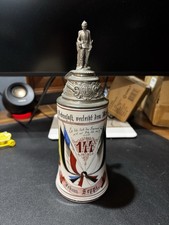 VINTAGE GERMAN REGIMENTAL 1/2L BEER STEIN WITH LITHOGRAPH BOTTOM - 1901