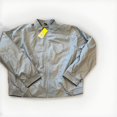 All In Motion Men s XXL Lightweight Insulated Full Zip Jacket Gray Blue NEW