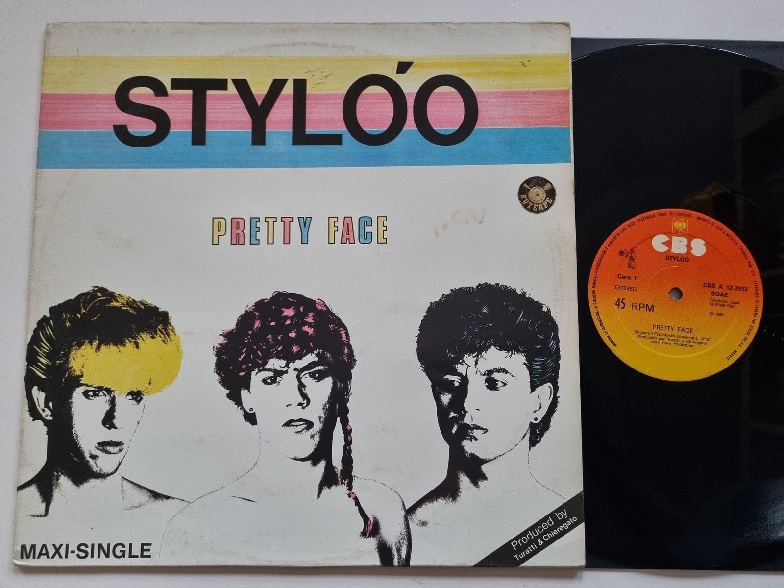 Stylóo - Pretty Face 12'' Vinyl Maxi Spain ITALO DISCO