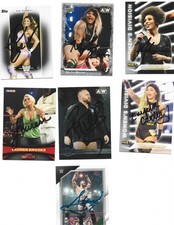 Autographed Lot of 7 autographed wrestling cards    #5