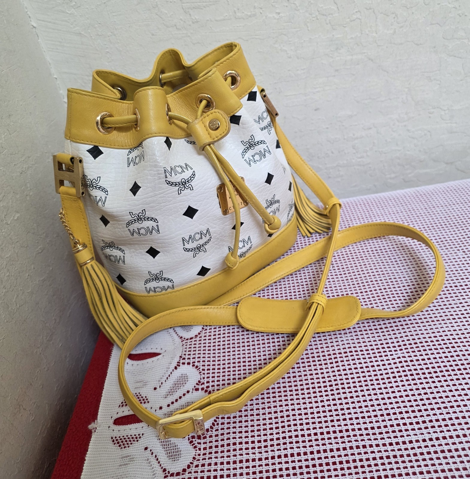 MCM Small Bucket Drawstring Crossbody Bag AUTHENTIC — image 5