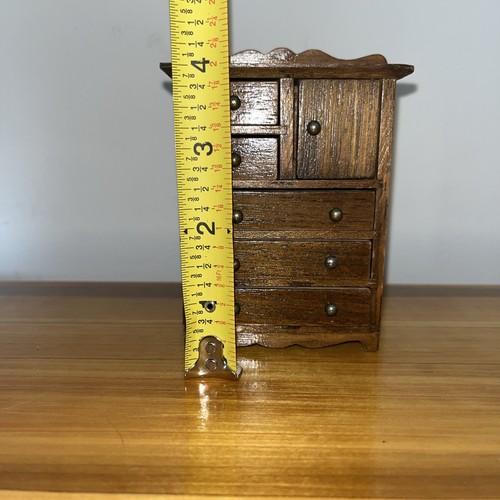 Vintage Concord Miniatures Dollhouse Light Wood Kitchen Hutch Hoosier Cabinet - Picture 2 of 10