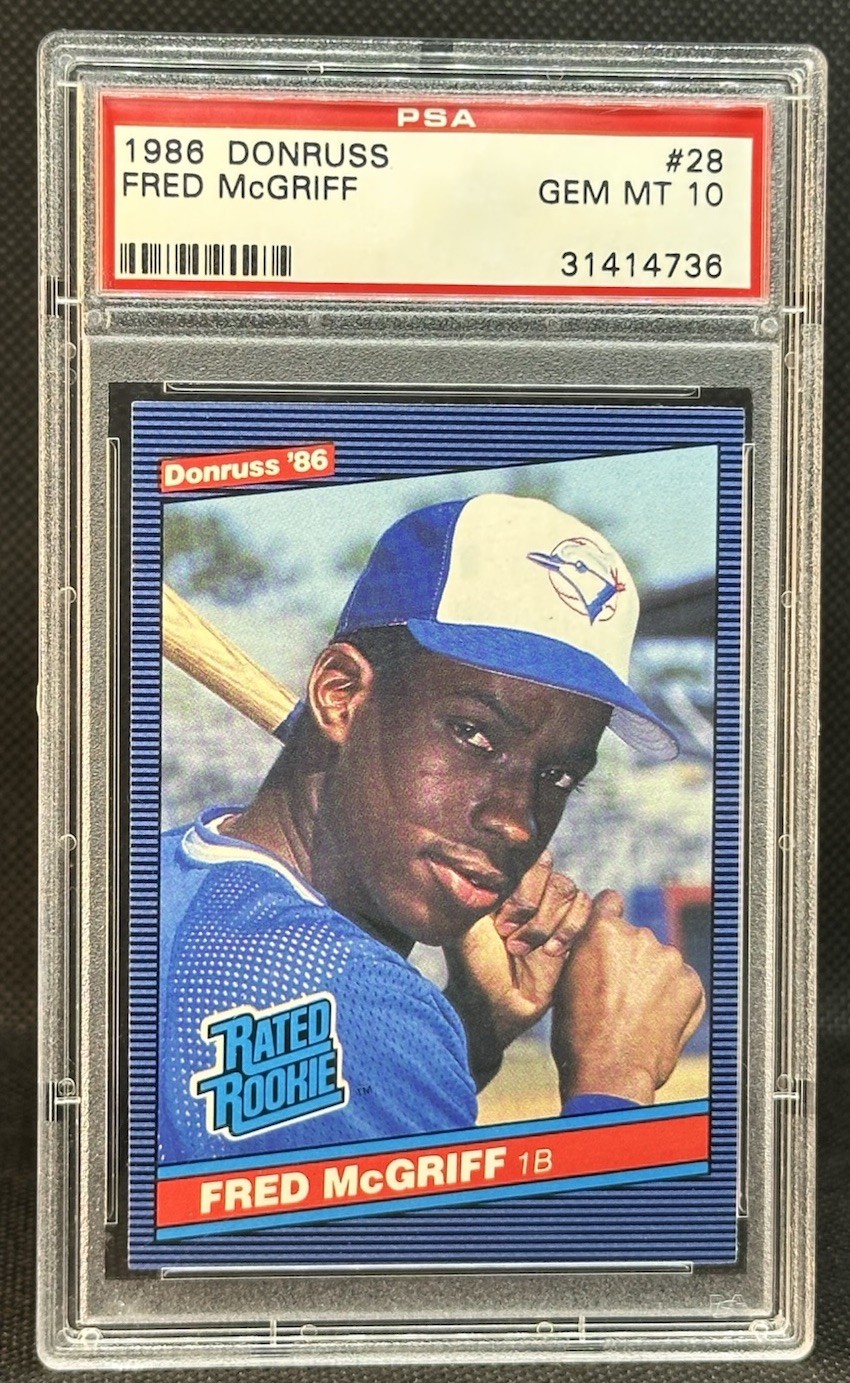 1986 Donruss Baseball Fred Mcgriff Rookie PSA 10
