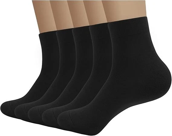 Viscose Bamboo Men'S Breathable Quarter Thin Ankle High Socks - Comfort Cool Sof