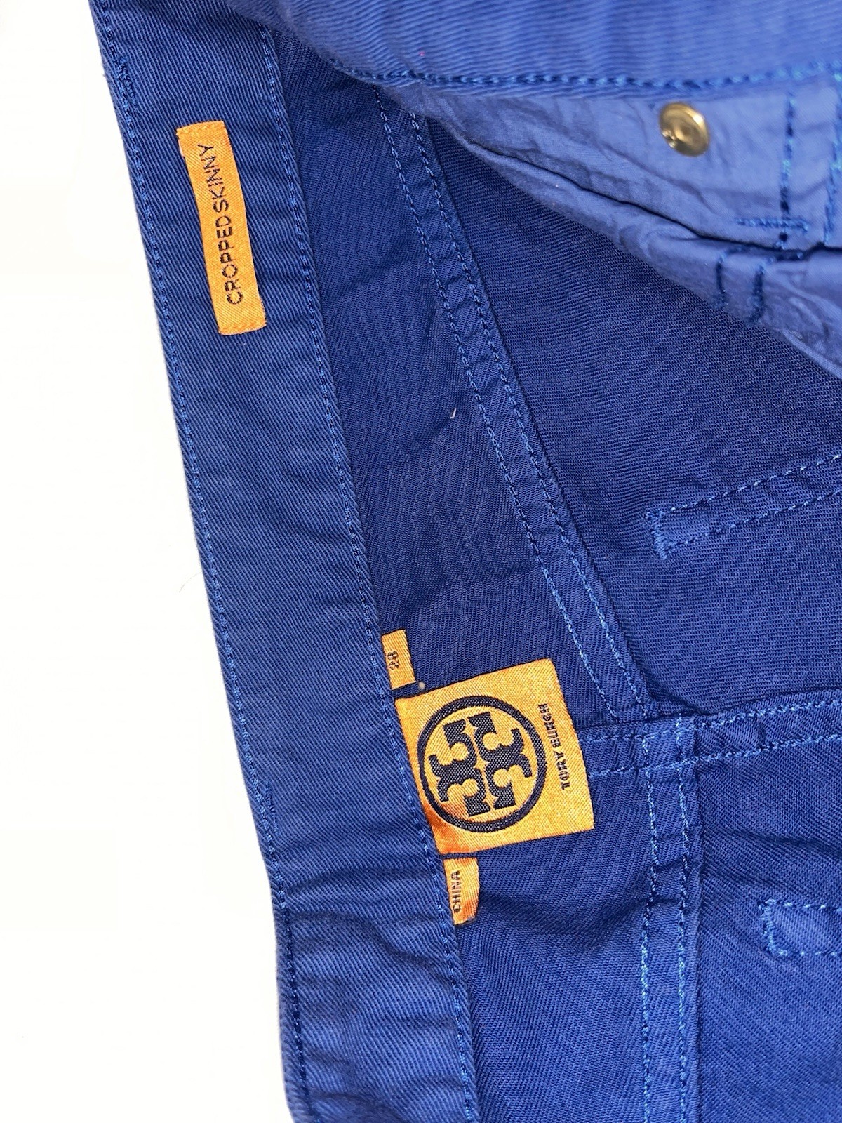 NWOT Tory Burch blue Cropped Skinny Jeans. Size 28. Inseam is 26” thumbnail 4
