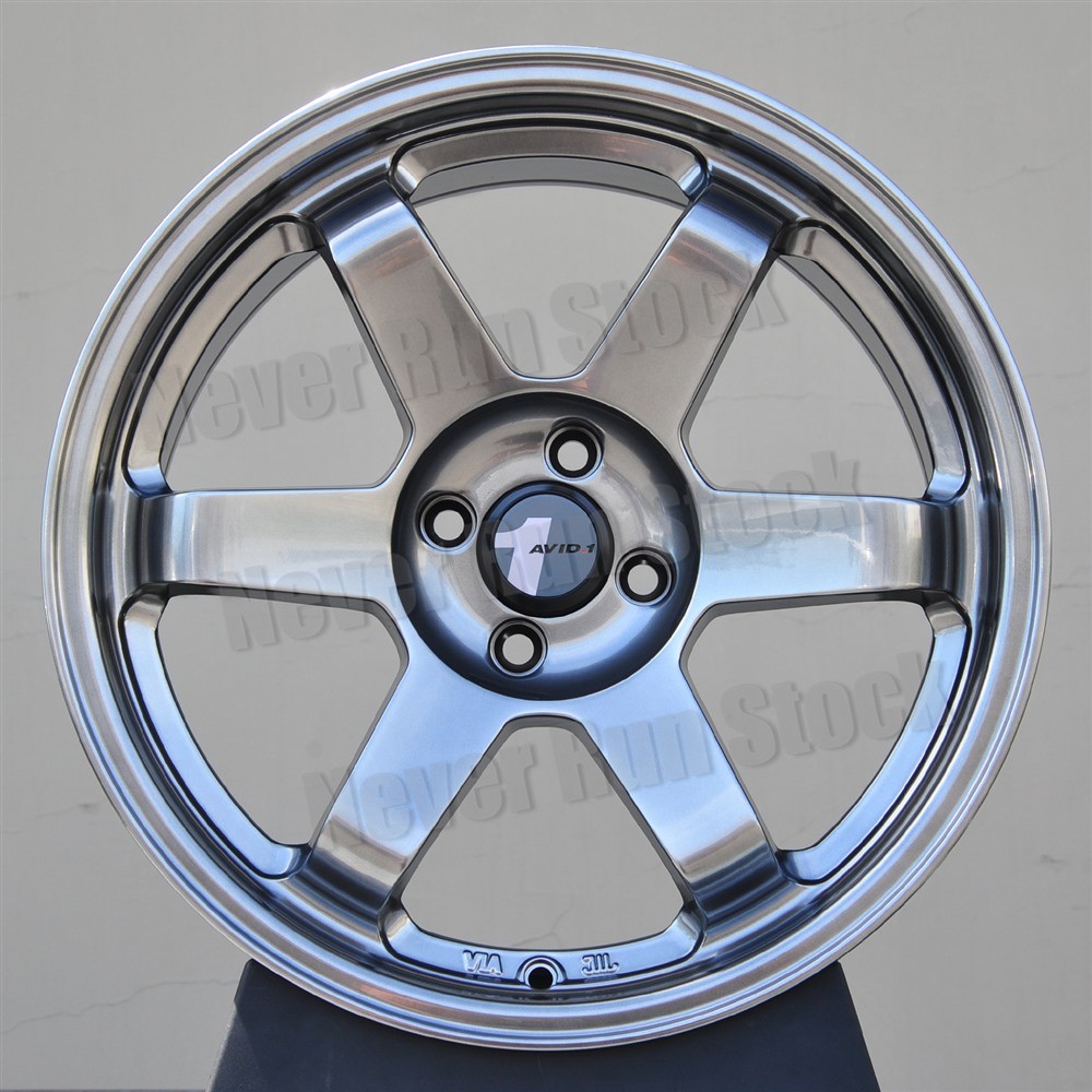 AVID.1 AV-06 17x8 4x100 +35 OFFSET HYPER BLACK TE 6 SPOKES SPORT 4