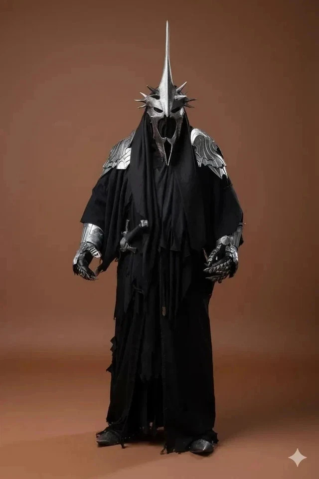 El Rey Brujo de Angmar Disfraz Señor de los Anillos Dark Nazgul Regalo de Nav...