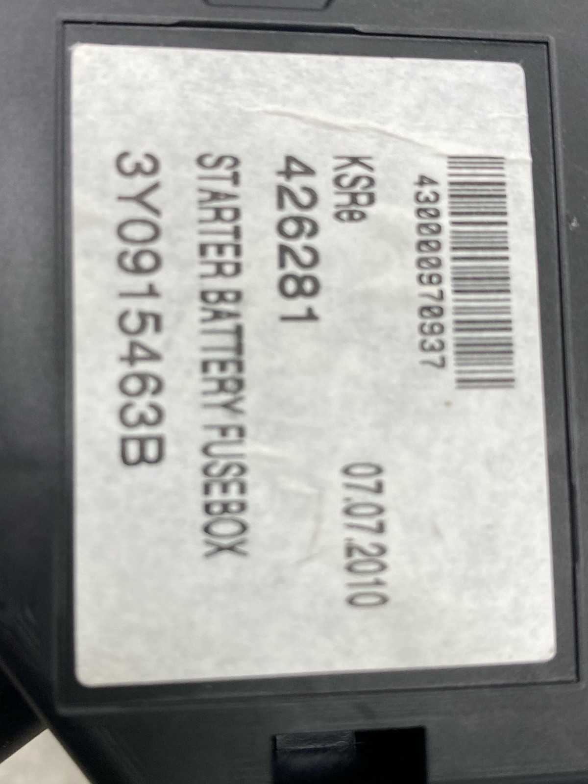2010-2020 BENTLEY MULSANNE OEM RIGHT STARTER BATTERY FUSE BOX 3Y0915463