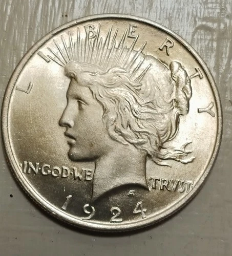 1924 Peace Silver Dollar Lustrous Superb Gem Bu++