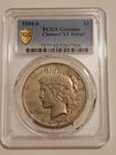 KEY DATE 1934-S Peace Silver $1 Dollar, PCGS Gold Shield XF Details -EOZX
