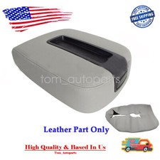 For 07-13 Tahoe Suburban Yukon Sierra Leather Console Lid Armrest Cover Gray New