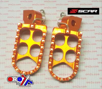 NARBEN ORANGE ALAUN FUSSRASTEN KAWASAKI KX125 1997-2001, KX250 1997-2001