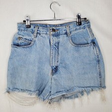 VTG 80s PS Gitano Cut Off Jean Shorts Light Wash-High Waist/Mom Waist 28"