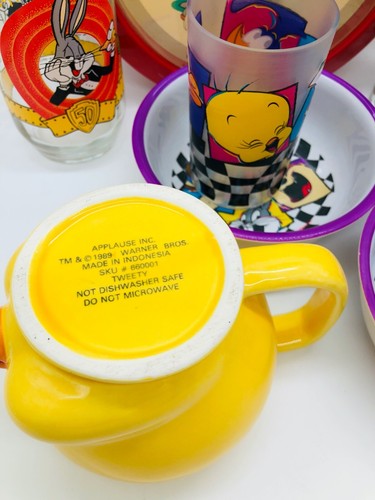 Warner Bros Looney Tunes LOTTO bicchieri natalizi, tazza tweet, ciotole di plastica, orologio - Foto 6 di 14