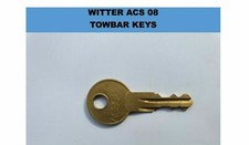 2 X  WITTER, PCT,  GDW, THULE, TOW TRUST ACS08 ACS 08 ACS 8 ACS8 TOWBAR KEY