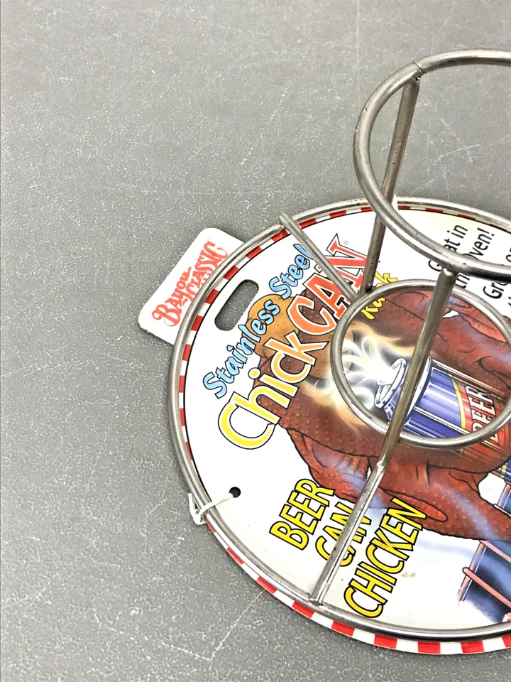 Bayou Classic Lata de Cerveza de Acero Inoxidable ChickCan Estante para Pollos - Nuevo con Etiqueta. Foto 2 de 4