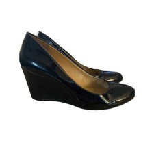 J.Crew Factory Sylvia Faux Patent Wedges