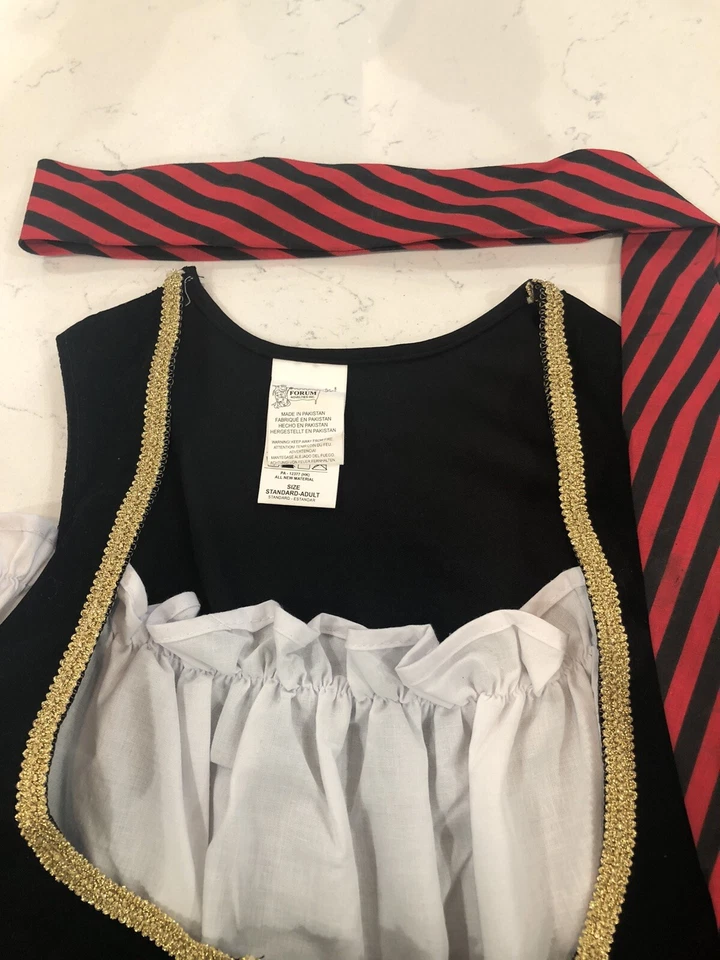 Disfraz de Halloween Pirata Doncella Bucanero Belleza Swashbuckler Se Ajusta a Talla 6-14 Foto 3 de 4